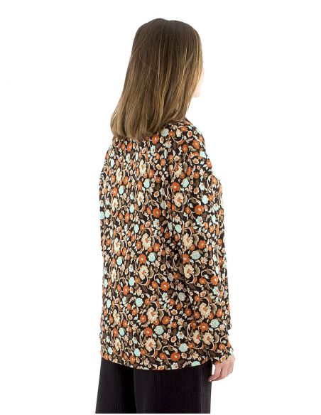 Blusa malla 95% poliester 5% elastano estampado Jazmín cuello alto