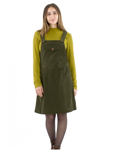 Vestido terciopelo poliéster con tirante arriba