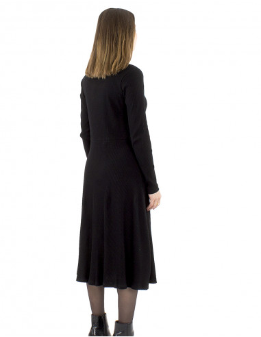 Vestido malla 95% algodón 5%elastano cuello alto