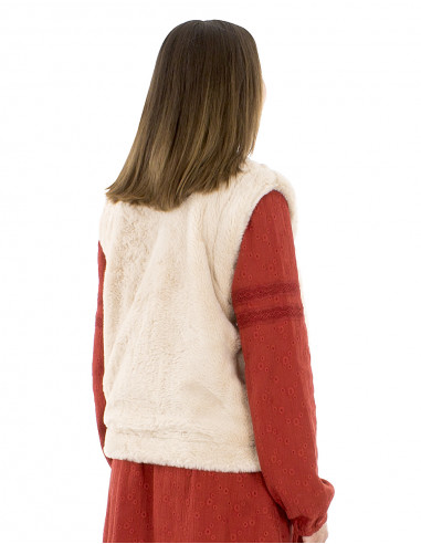 Chaleco malla poliéster estampado doblado forro...