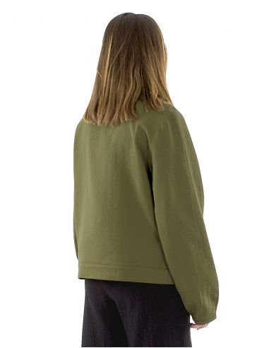 Chaqueta algodón bordado doblada algodón