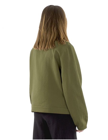 Chaqueta algodón bordado doblada algodón