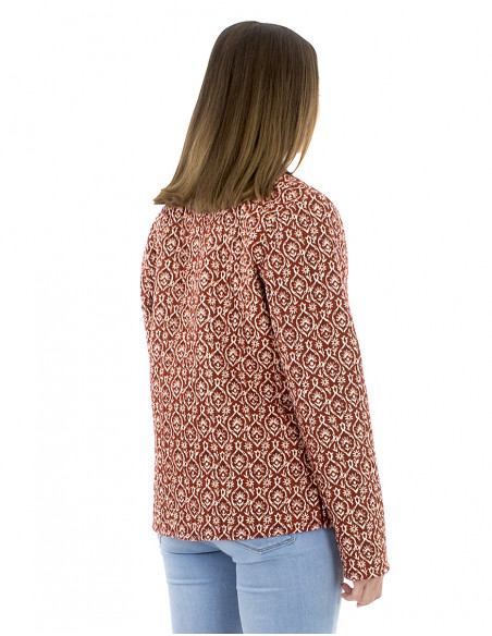 Chaqueta acolchada algodón reversible estampado Dhaka-Gaya