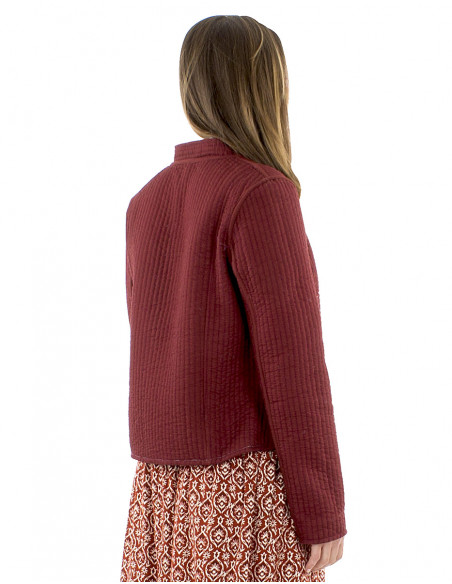 Chaqueta acolchada algodón estampado Batik interior liso