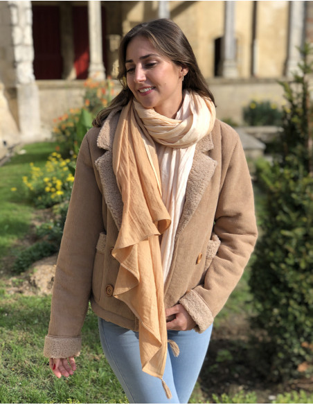 Chal algodón grueso pompones twill  tie en dye