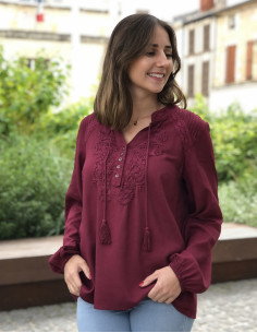 Blusa viscosa 5 botones...