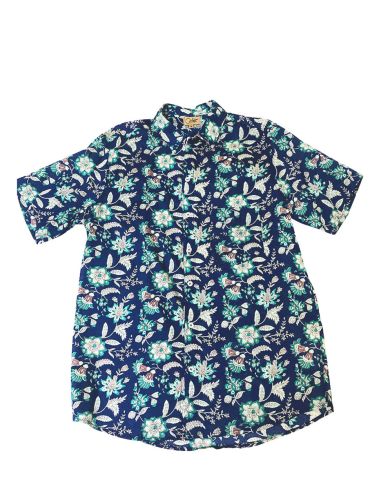 Camisa de hombre de algodón con mangas cortas estampada