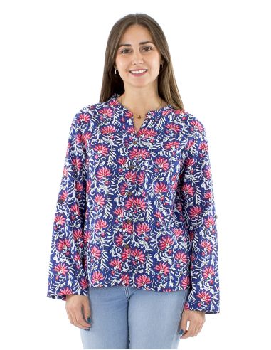 Blusa algodon estampado indio