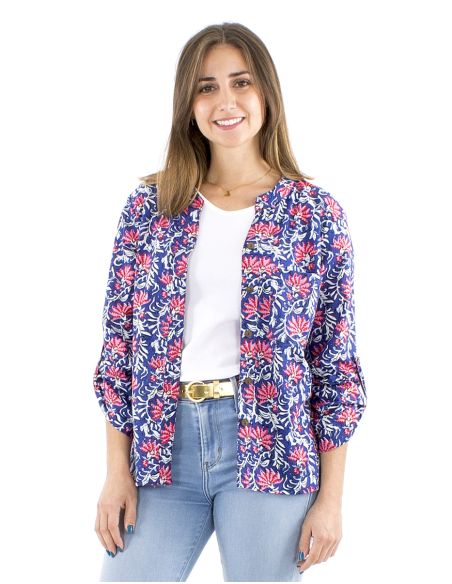 Blusa algodon estampado indio