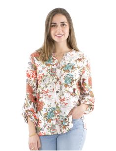 Blusa algodon estampado indio