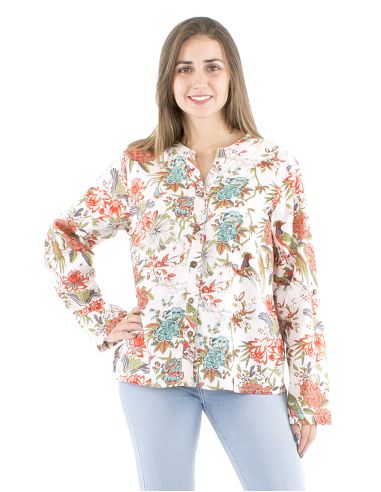 Blusa algodon estampado indio