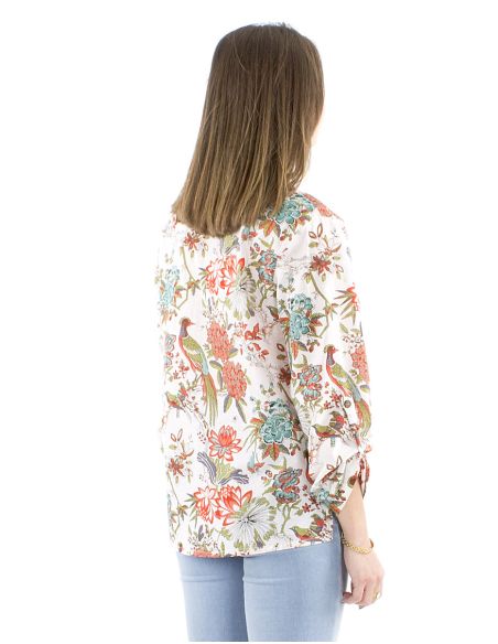 Blusa algodon estampado indio