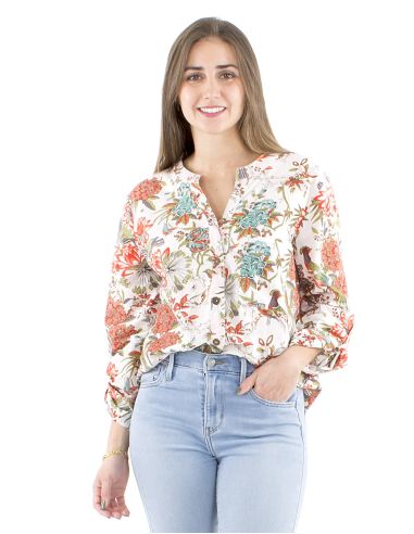 Blusa algodon estampado indio