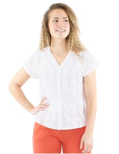 Blusa algodon bordado mangas cortas 2