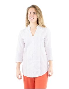 Blusa algodon bordado mangas 3/4 2