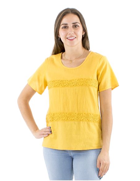 Blusa algodon sw 2 encajes