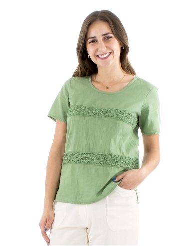 Blusa algodon sw 2 encajes
