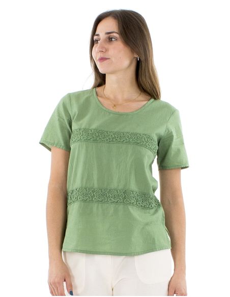 Blusa algodon sw 2 encajes
