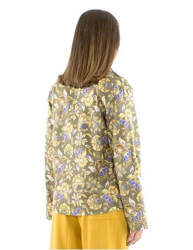 Blusa algodon mangas largas estampado iris