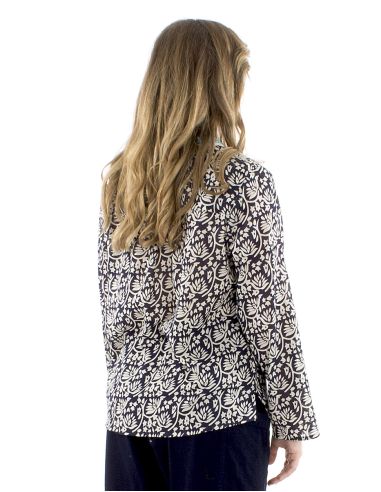 Blusa velo de algodon mangas largas abotonadablock