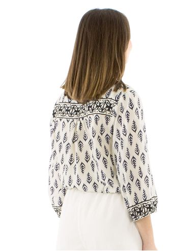 Blusa velo de algodon mangas 3/4block