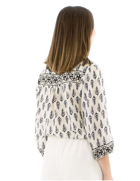 Blusa velo de algodon mangas 3/4block