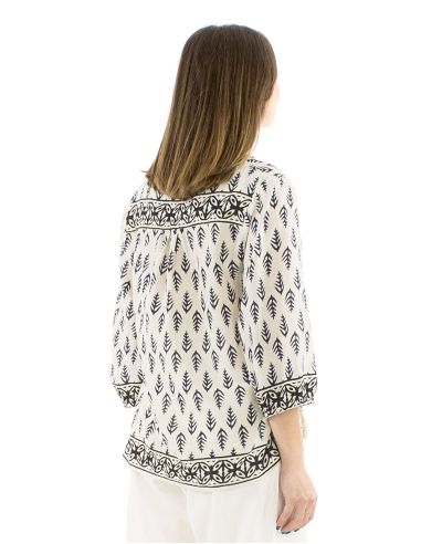 Blusa velo de algodon mangas 3/4block