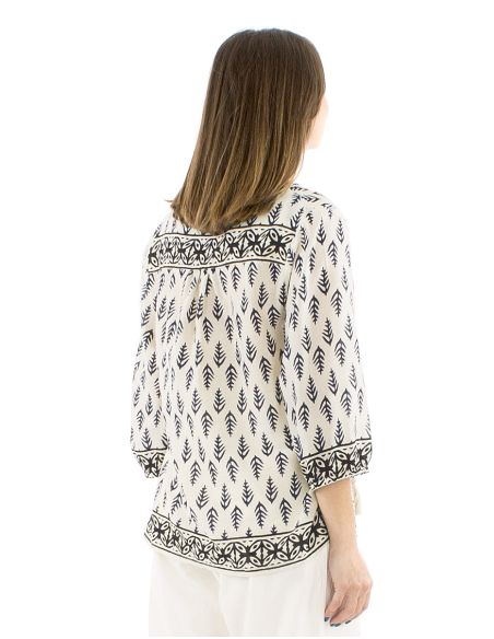 Blusa velo de algodon mangas 3/4block