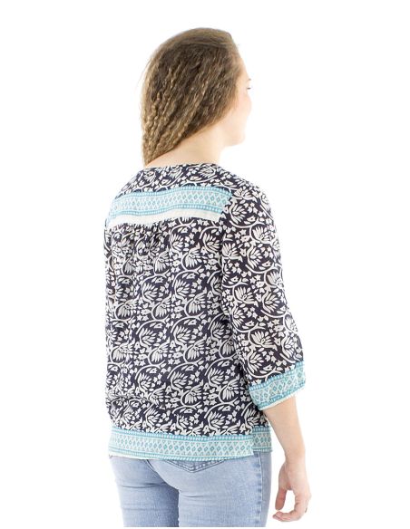 Blusa velo de algodon mangas 3/4block