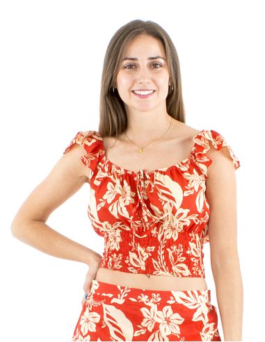 Top algodon cintura elastica estampado althea
