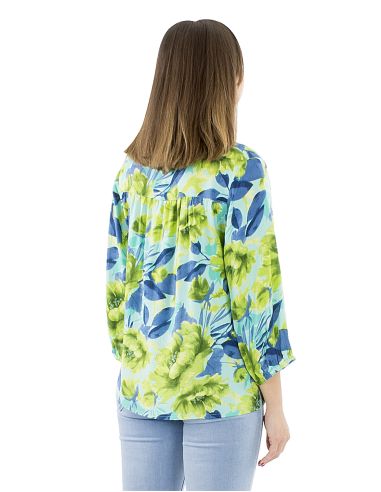 Blusa viscosa mangas 3/4 estampado poeny