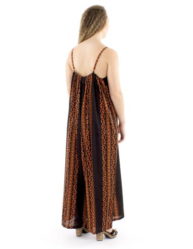Peto algodon slub negro estampado color