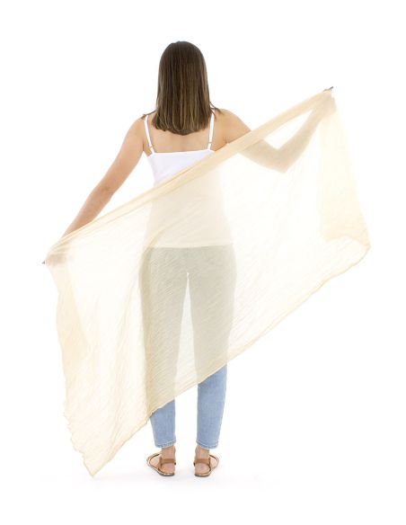 Fular velo algodon arrugada liso