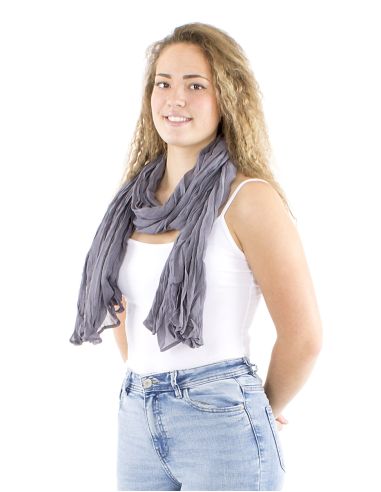 Fular velo algodon arrugada liso