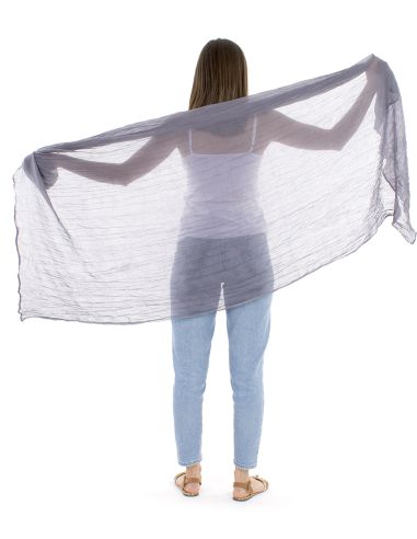 Fular velo algodon arrugada liso