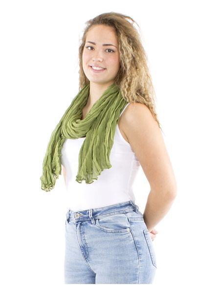 Fular velo algodon arrugada liso