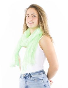 Fular velo algodon arrugado liso fluo estampado peces 2