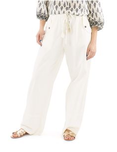 Pantalon algodon liso sw revers sur bolsillo boton madera 2