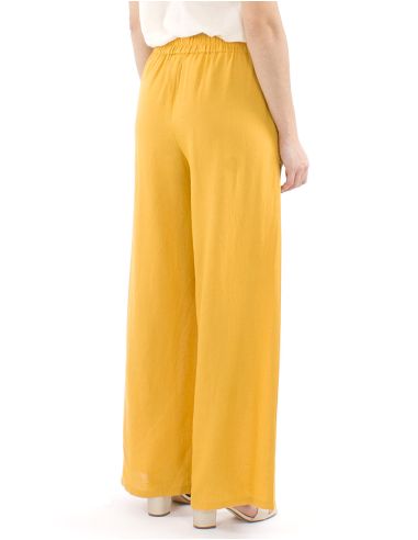 Pantalon 91% viscosa 9% linobolsillos encaje