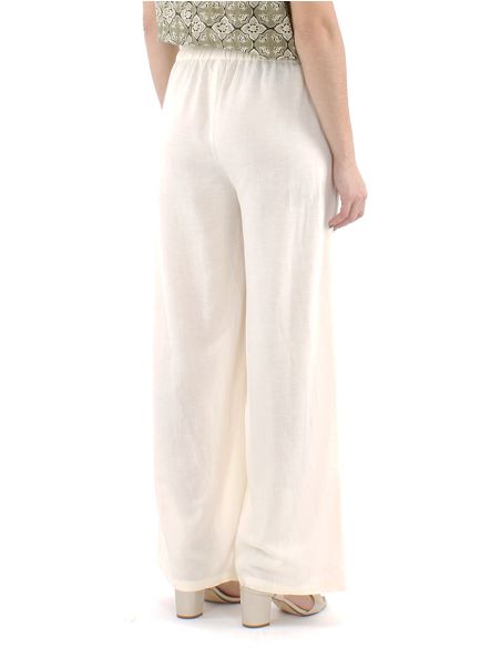 Pantalon 91% viscosa 9% linobolsillos encaje