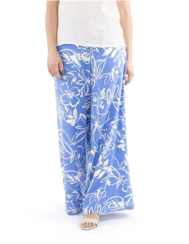 Pantalon 70% viscosa 30% linoestampado flores