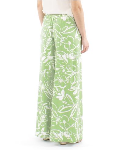 Pantalon 70% viscosa 30% linoestampado flores