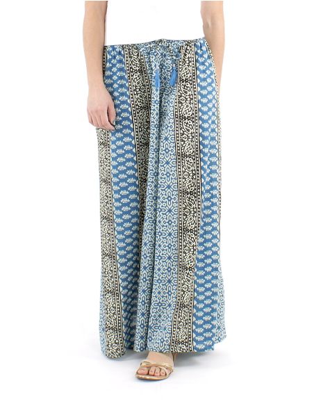 Pantalon algodon block rayas patte def estampado 3009