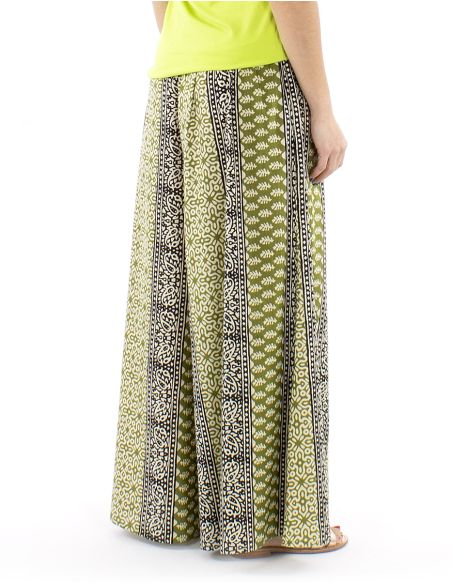 Pantalon algodon block rayas patte def estampado 3009