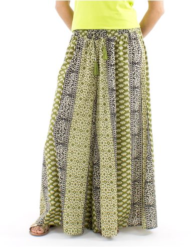 Pantalon algodon block rayas patte def estampado 3009