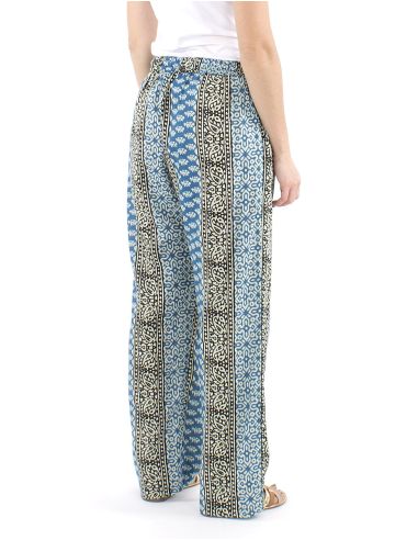 Pantalon algodon block rayas recto estampado 3009