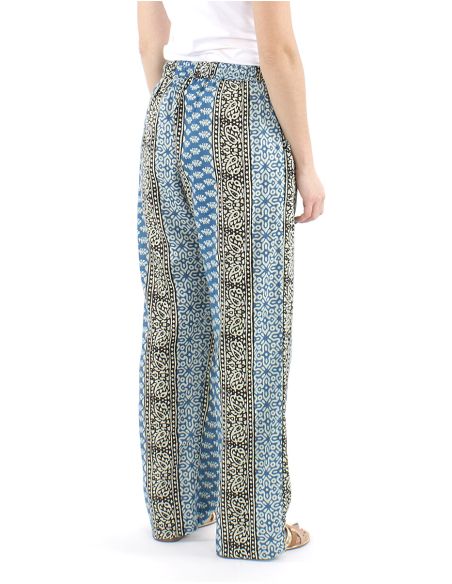 Pantalon algodon block rayas recto estampado 3009