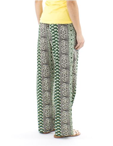 Pantalon algodon block rayas recto estampado 3009