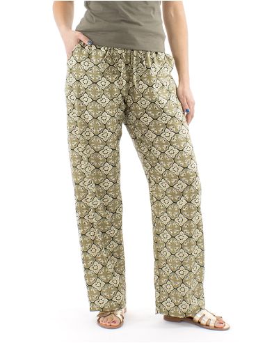 Pantalon algodon block recto estampado 3012
