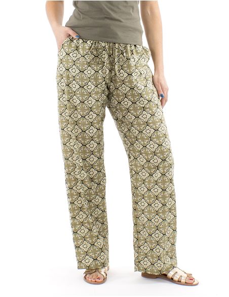 Pantalon algodon block recto estampado 3012